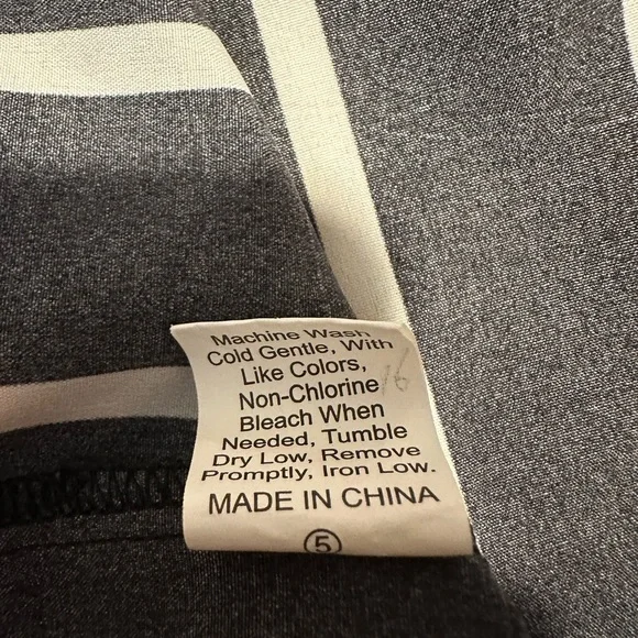 SHEIN Curve Black and White Striped Long Sleeve Button Down T-Shirt Dress - Picture 3 of 12